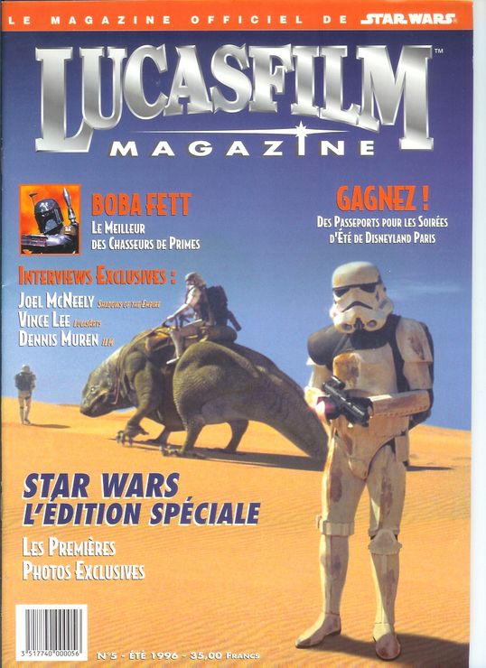 LUCASFILM STAR WARS magazine side cover Issue 5 Summer 1996