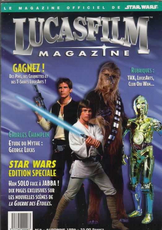 LUCASFILM STAR WARS magazine side cover Issue 6 Autumn 1996