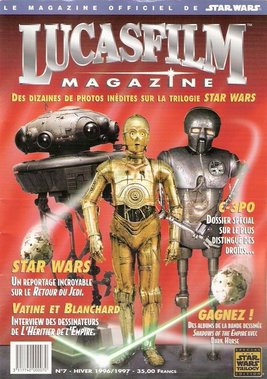 LUCASFILM STAR WARS magazine side cover Issue 7 Winter 1996