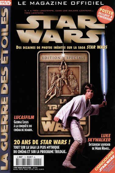 STAR WARS LE MAGAZINE OFFICIEL magazine side cover March 1997