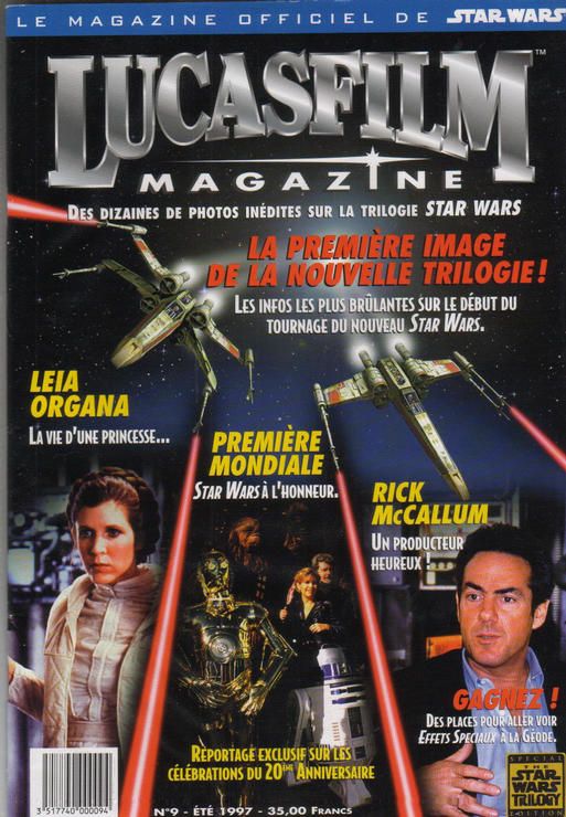 LUCASFILM STAR WARS magazine side cover Issue 9 Summer 1997