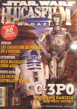 LUCASFILM STAR WARS magazine side cover Issue 27 January/February 2001