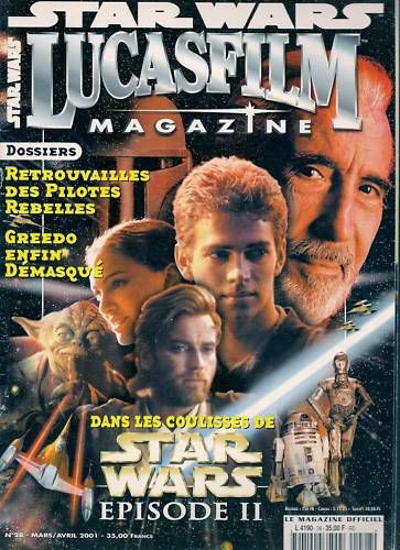 LUCASFILM STAR WARS magazine side cover Issue 28 March/April 2001