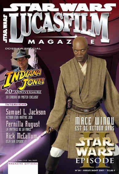 LUCASFILM STAR WARS magazine side cover Issue 30 July/August 2001
