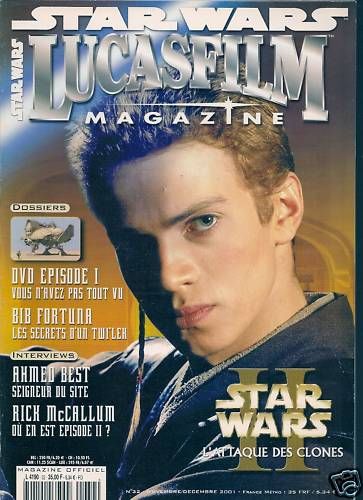 LUCASFILM STAR WARS magazine side cover Issue 32 November/December 2001