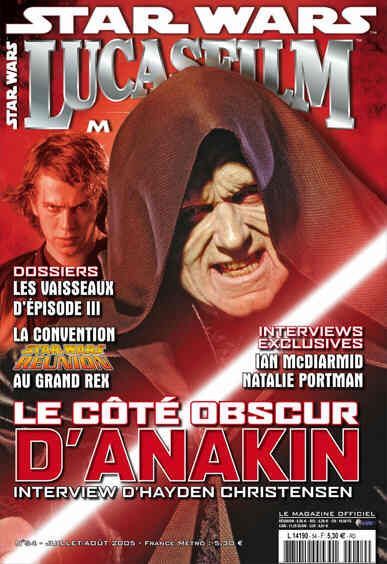 LUCASFILM STAR WARS magazine side cover Issue 54 July/August 2005