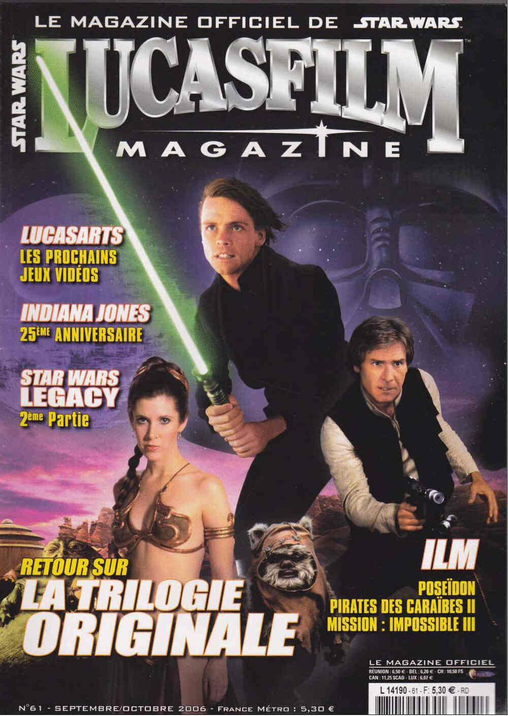 LUCASFILM STAR WARS magazine side cover Issue 61 September/October 2006