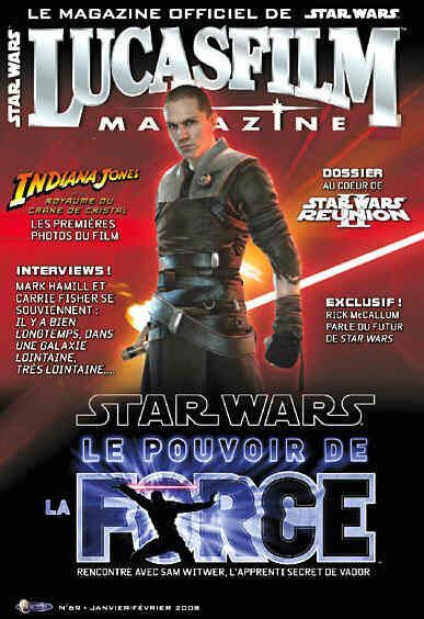 LUCASFILM STAR WARS magazine side cover Issue 69 January/February 2008