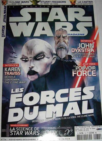 LUCASFILM STAR WARS magazine side cover Issue 74 November/December 2008
