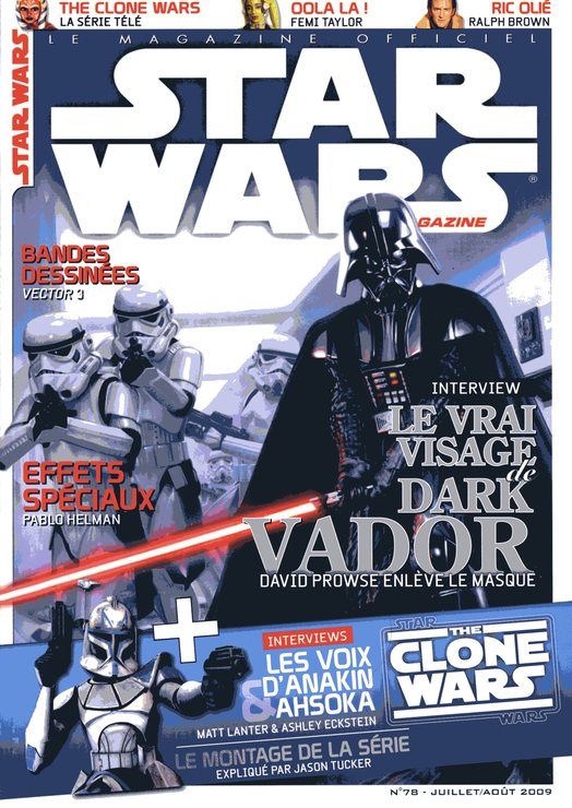 LUCASFILM STAR WARS magazine side cover Issue 78 July/August 2009