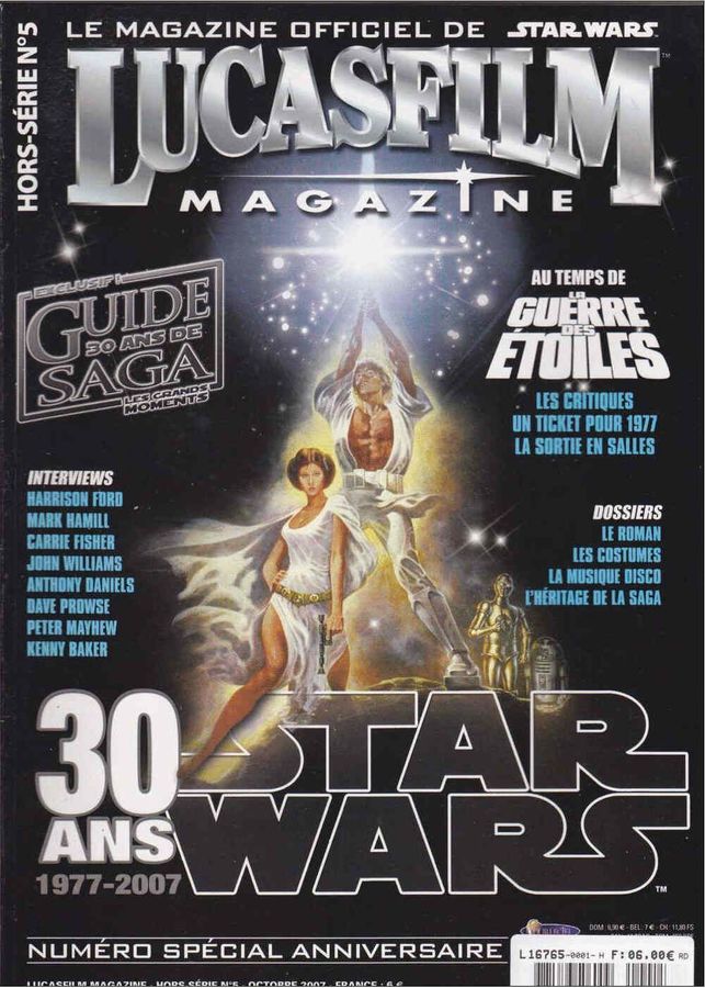 LUCASFILM STAR WARS magazine side cover  Special # 5 October 2007