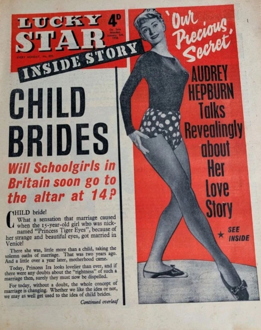 LUCKY STAR magazine side cover 6 January 1958
