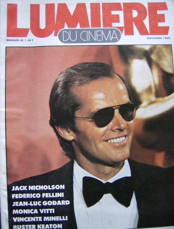 LUMIERE DU CINEMA magazine side cover Issue 1  Nouvelle Serie November 1980