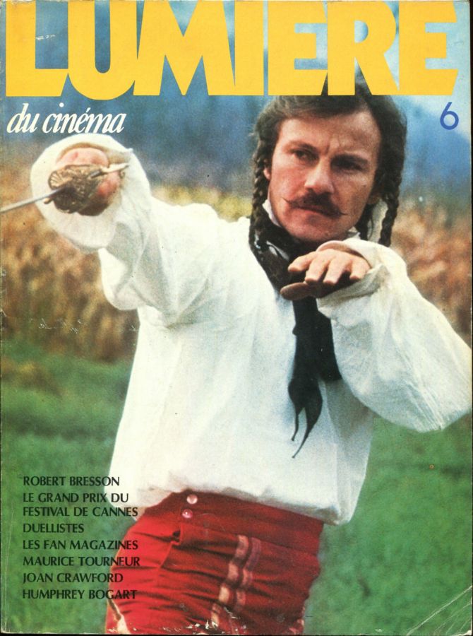 LUMIERE DU CINEMA magazine side cover Issue 6 July/August 1977