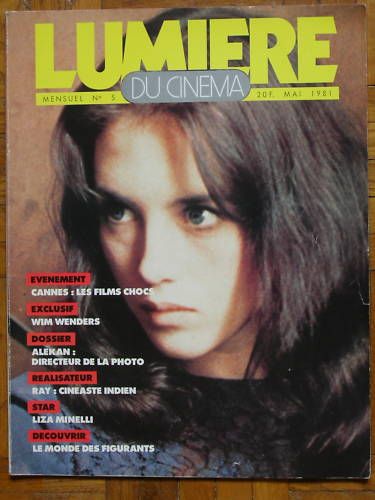 LUMIERE DU CINEMA magazine side cover Issue 5  Nouvelle Serie May 1981