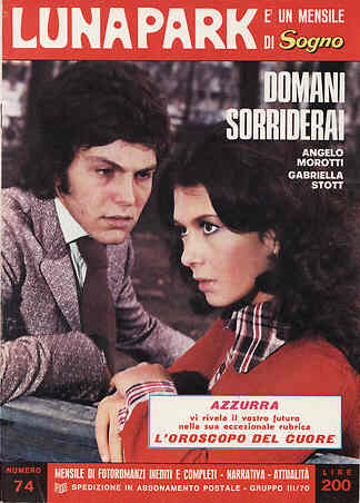 LUNAPARK MENSILE magazine side cover Issue 74  1972
