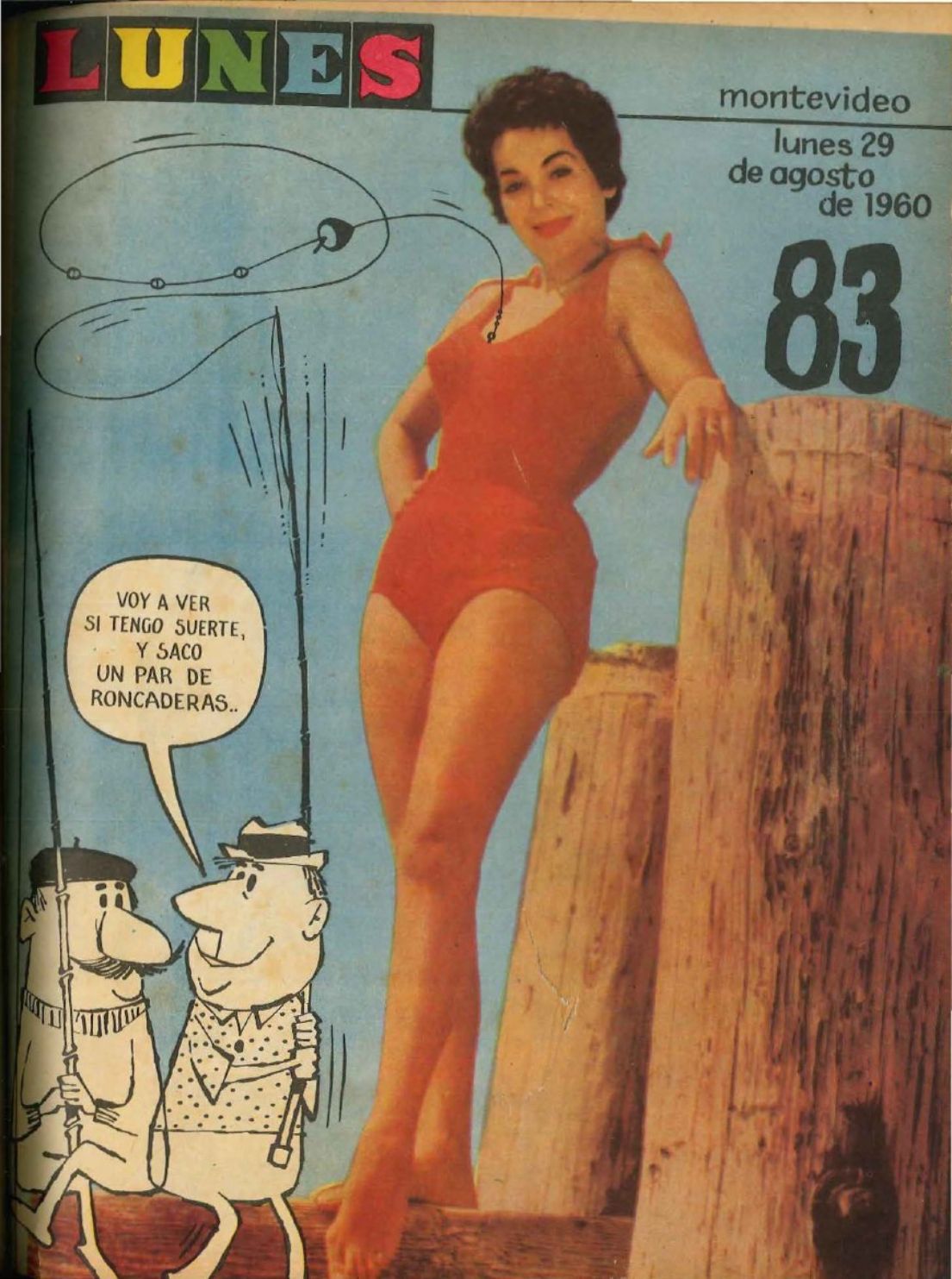 LUNES magazine side cover Issue 83 15 August 1960