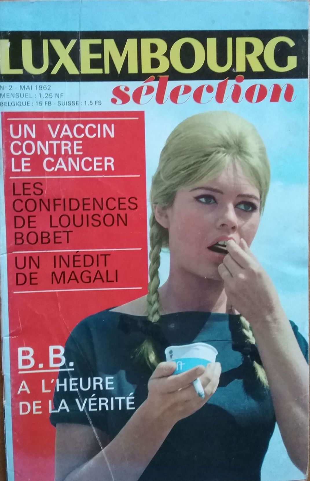 LUXEMBOURG SELECTION magazine side cover Issue 2  May 1962