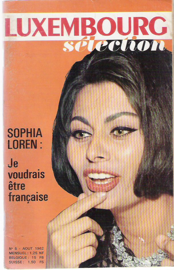 LUXEMBOURG SELECTION magazine side cover Issue 5  August 1962