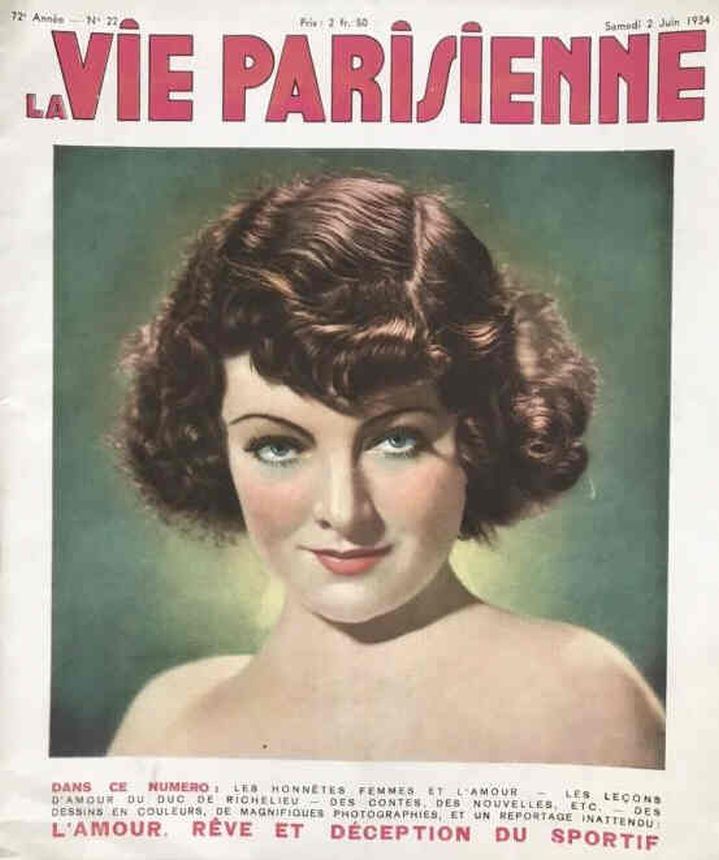 LA VIE PARISIENNE magazine side cover Issue 22  June 1934
