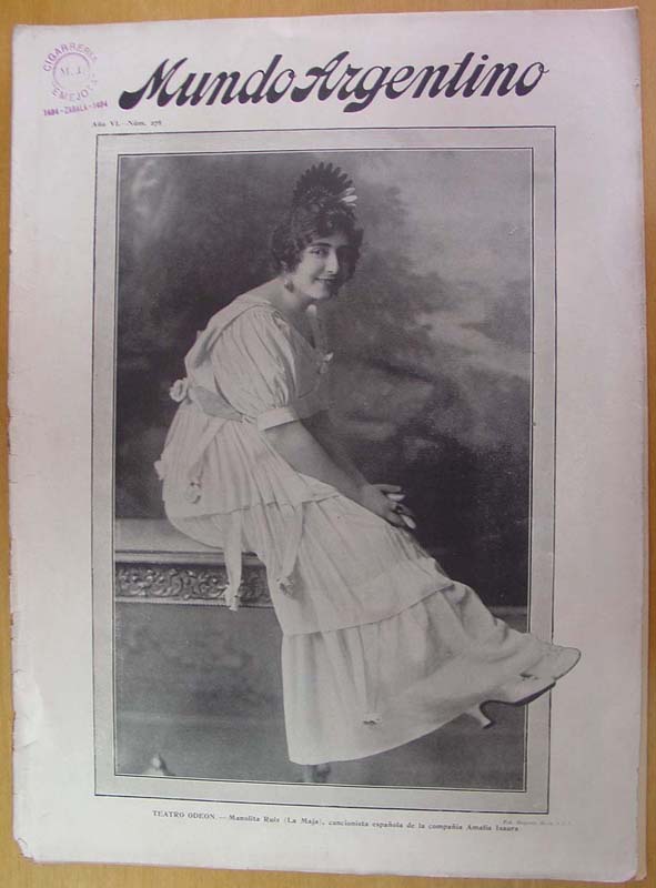 MUNDO ARGENTINO magazine side cover Issue 278 3 May 1916