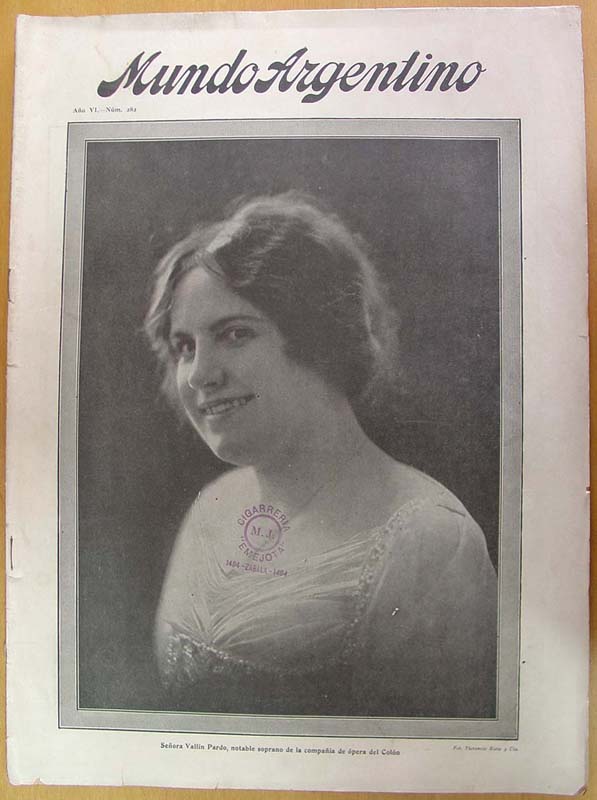 MUNDO ARGENTINO magazine side cover Issue 282 31 May 1916