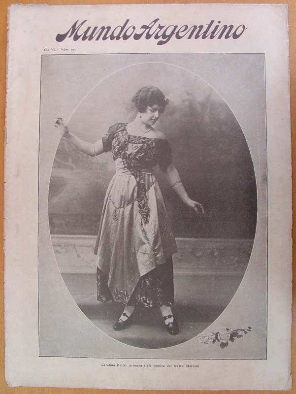 MUNDO ARGENTINO magazine side cover Issue 291 2 August 1916
