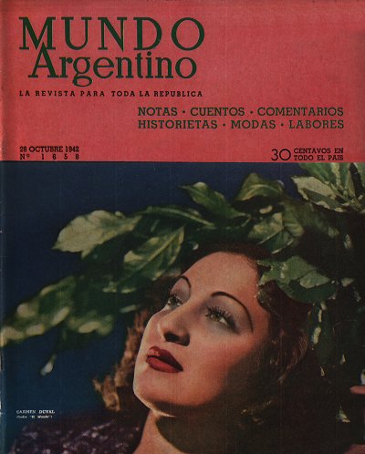 MUNDO ARGENTINO magazine side cover 28 October 1942