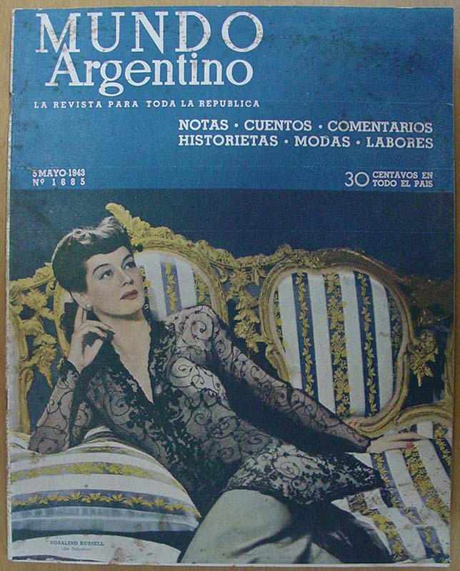 MUNDO ARGENTINO magazine side cover Issue 1685 5 May 1943