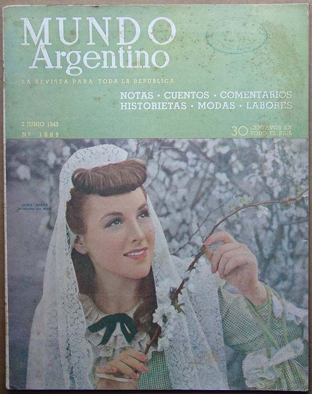 MUNDO ARGENTINO magazine side cover Issue 1689 2 June 1943