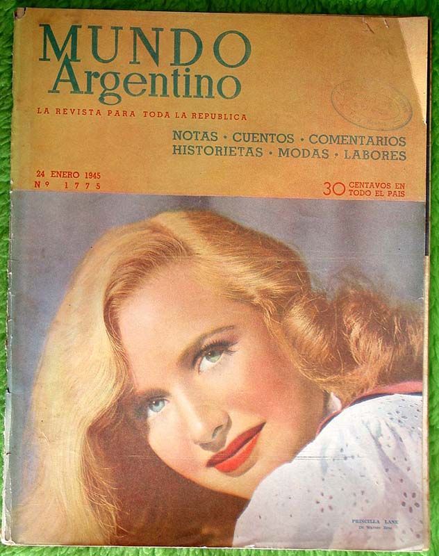 MUNDO ARGENTINO magazine side cover Issue 1775 24 January 1945