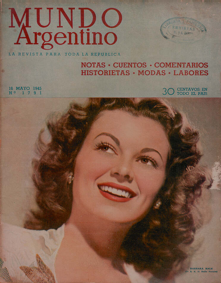 MUNDO ARGENTINO magazine side cover 16 May 1945