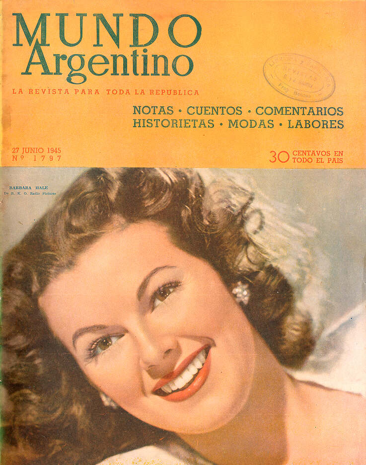 MUNDO ARGENTINO magazine side cover 27 June 1945