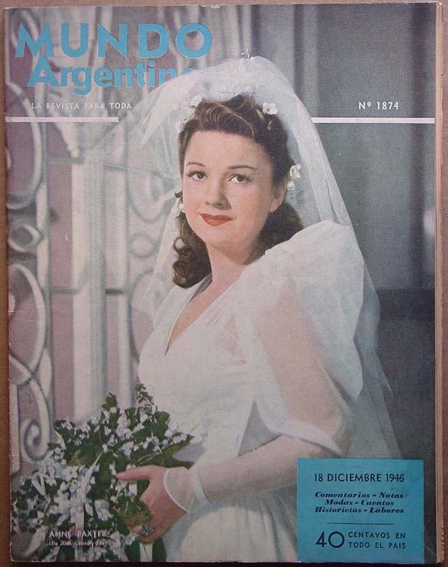 MUNDO ARGENTINO magazine side cover Issue 1874 18 December 1946