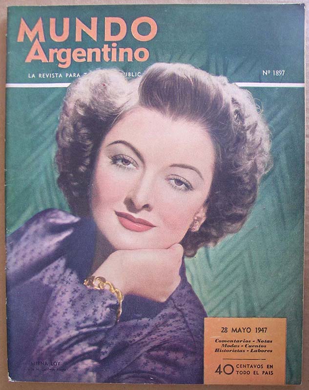 MUNDO ARGENTINO magazine side cover Issue 1897 28 May 1947