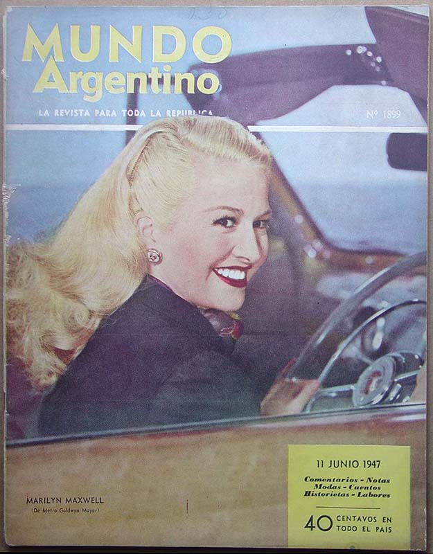 MUNDO ARGENTINO magazine side cover Issue 1899 11 June 1947