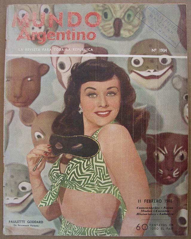 MUNDO ARGENTINO magazine side cover Issue 1934 11 February 1948
