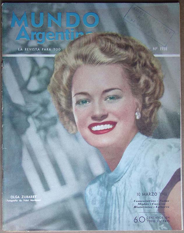MUNDO ARGENTINO magazine side cover Issue 1938 10 March 1948