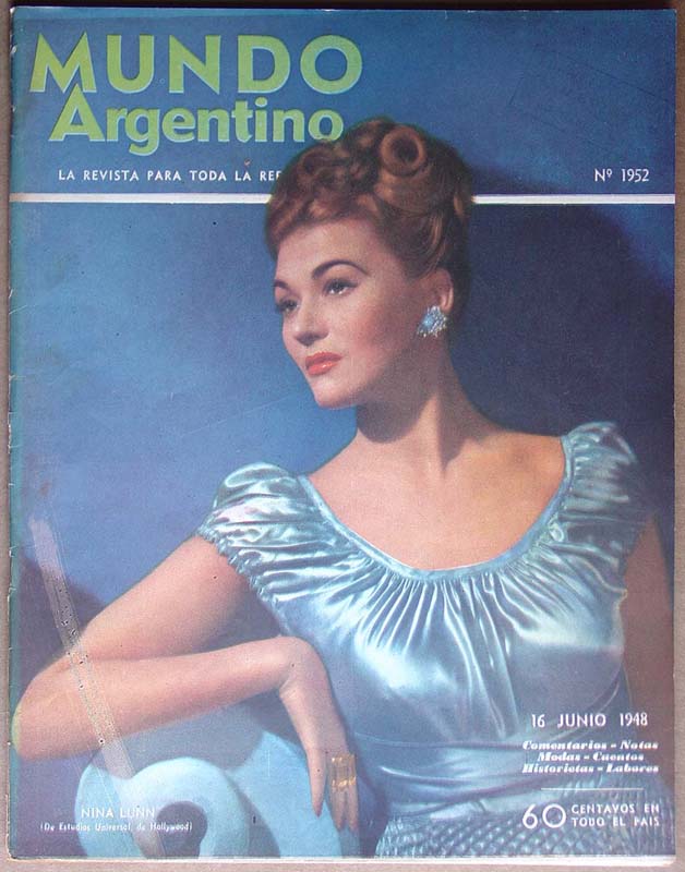 MUNDO ARGENTINO magazine side cover Issue 1952 16 June 1948