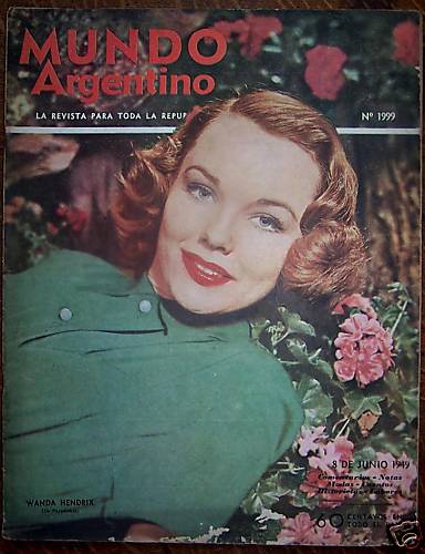 MUNDO ARGENTINO magazine side cover Issue 1999 8 June 1949