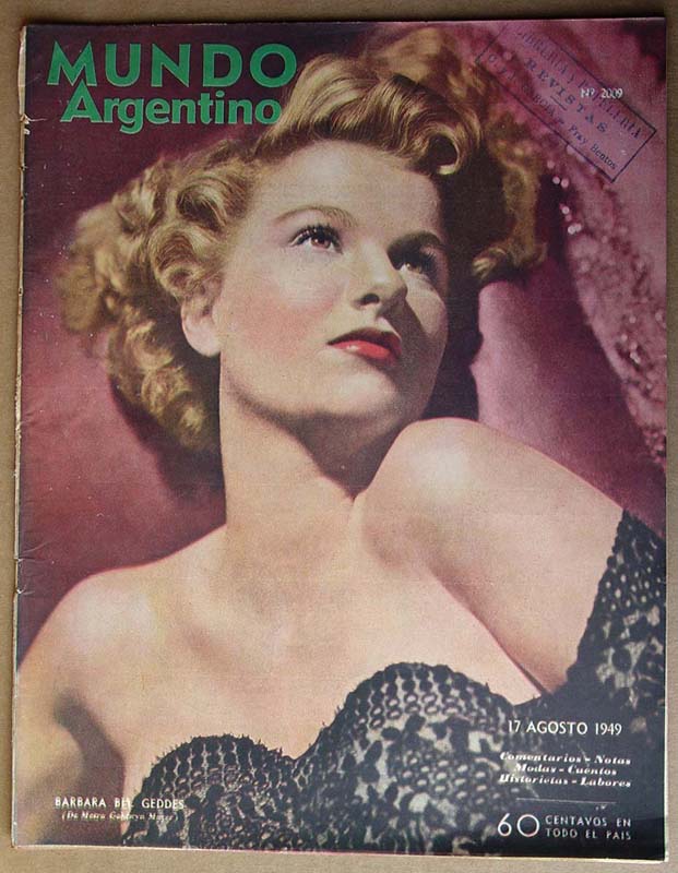 MUNDO ARGENTINO magazine side cover Issue 2009 17 August 1949