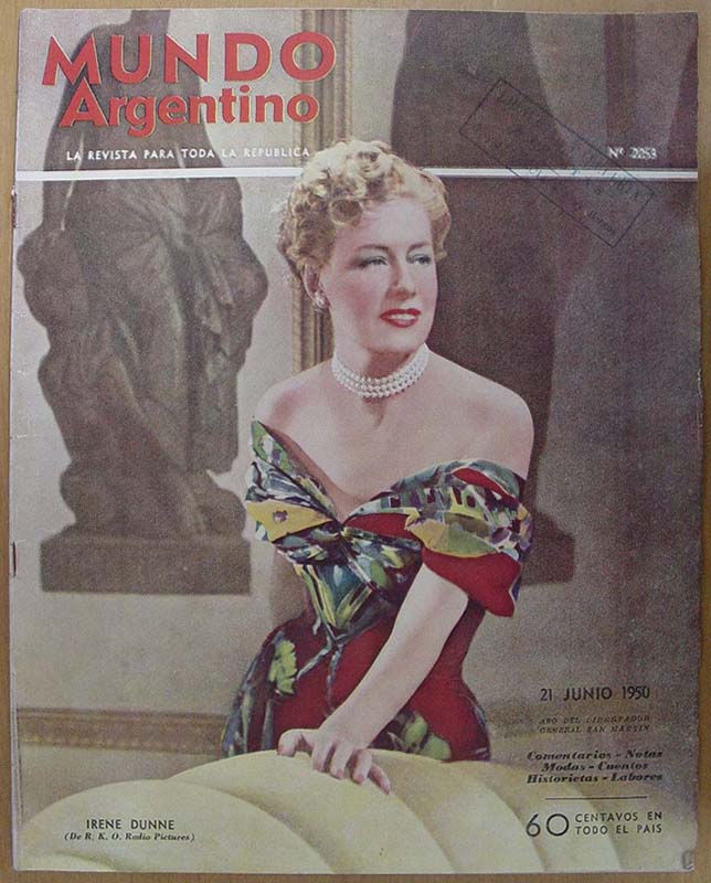 MUNDO ARGENTINO magazine side cover Issue 2053 21 June 1950