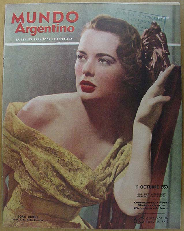 MUNDO ARGENTINO magazine side cover Issue 2069 11 October 1950
