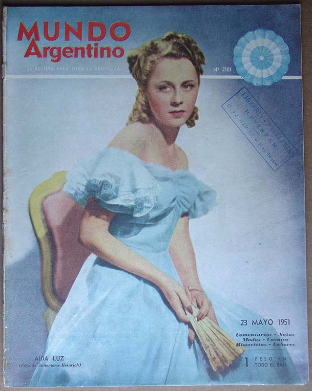 MUNDO ARGENTINO magazine side cover Issue 2101 23 May 1951