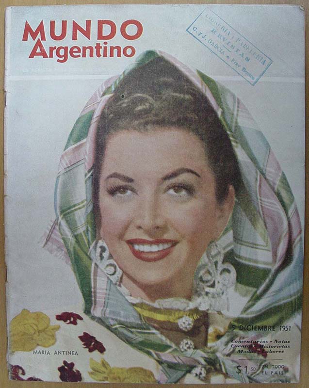 MUNDO ARGENTINO magazine side cover Issue 2129 5 December 1951
