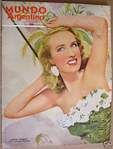 MUNDO ARGENTINO magazine side cover 9 April 1952
