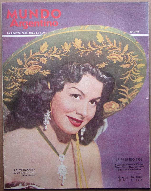 MUNDO ARGENTINO magazine side cover Issue 2192 18 February 1953