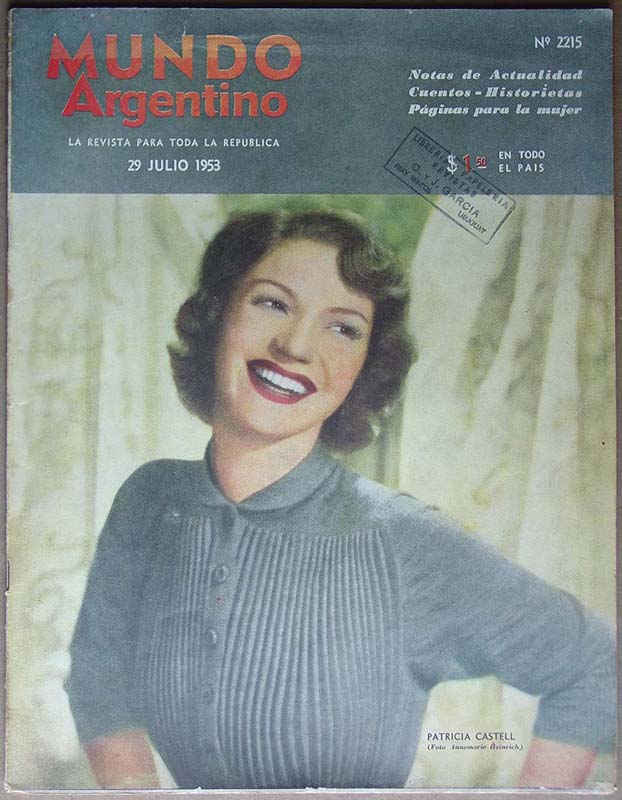 MUNDO ARGENTINO magazine side cover Issue 2215 29 July 1953