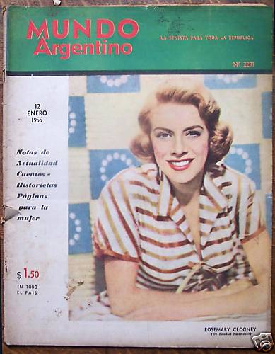 MUNDO ARGENTINO magazine side cover Issue 2291 12 January 1955