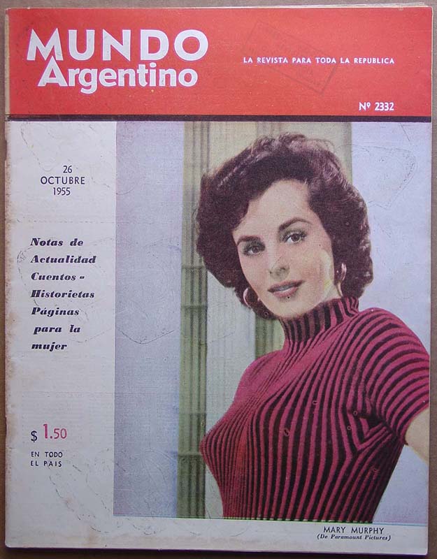 MUNDO ARGENTINO magazine side cover Issue 2332 26 October 1955
